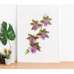 Tableaux sur toile violets à motif fleurs 