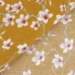 Tours de lit Linnea Design jaune safran à fleurs en coton à motif fleurs pour enfant 