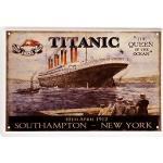 Plaques émaillées en métal à New York Titanic 