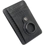 Porte-cartes bancaires noirs en cuir look fashion pour femme 