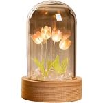 Lampes de bureau en verre à motif fleurs 