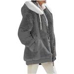 Vestes de ski pour fêtes de Noël d'automne blanches imperméables à capuche Taille 5 XL plus size look casual pour femme 