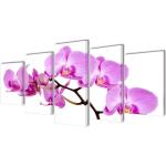 Tableaux en bois à motif orchidées 