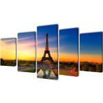 Tableaux noirs en bois à motif Paris Tour Eiffel 
