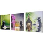 Toile de décoration murale tableaux Bouddha kit de 3 pièces 150x50cm DEC04048