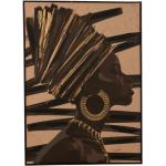 Tableaux design Paris Prix marron en bois à motif Afrique style ethnique en promo 