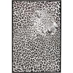 Tableaux sur toile Atmosphera blancs à effet léopard en manguier à motif animaux style ethnique 