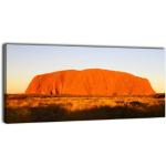 Toile Panorama n ° 149 Ayers Rock Sunset 100 x 40 cm, Châssis avec image sur toile en, l'Australie Outback Uluru