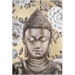 Toile peinte relief Bouddha 60x90 cm