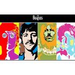 Posters multicolores à motif panthères Beatles 