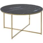 Tables basses rondes dorées en verre diamètre 80 cm contemporaines 