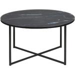 Tables basses rondes noires en verre diamètre 45 cm modernes 