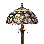 Lampadaires intérieurs E27 multicolores en verre baroques & rococo 