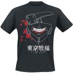 T-shirts noirs à manches courtes Tokyo Ghoul à manches courtes Taille XL look fashion pour homme 