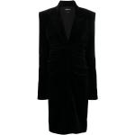 Robes en velours de créateur Tom Ford noires en velours midi à manches longues Taille XXS pour femme 