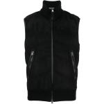 Gilets zippés de créateur Tom Ford Noir noirs patchwork en daim sans manches à col montant Taille XXL pour homme 
