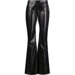 Pantalons en soie de créateur Tom Ford Noir noirs en cuir de veau Taille XS W40 coupe bootcut pour femme 