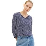 T-shirts Tom Tailor bleus à manches courtes à manches trois-quart Taille XL look fashion pour femme en promo 