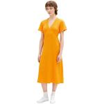 Robes Tom Tailor Denim orange à manches courtes à manches courtes Taille L look casual pour femme 