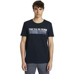 T-shirts Tom Tailor Denim bleus à manches courtes à manches courtes Taille S look fashion pour homme 