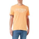 T-shirts Tom Tailor orange à logo à manches courtes bio à manches courtes Taille M look fashion pour homme en promo 