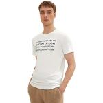 T-shirts Tom Tailor blancs à manches courtes à manches courtes Taille L look fashion pour homme 
