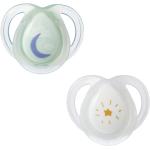 Tétines en silicone Tommee Tippee Closer To Nature blanches en silicone en lot de 2 