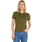 T-shirts fashion Tommy Hilfiger verts en coton mélangé à manches courtes Taille S classiques pour femme en promo 