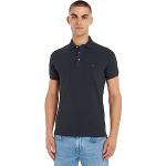 T-shirts fashion Tommy Hilfiger bleues foncé bio Taille S look fashion pour homme en promo 
