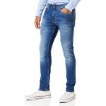 Jeans droits Tommy Hilfiger Wilson bleus en denim tapered stretch W29 look Hip Hop pour homme en promo 