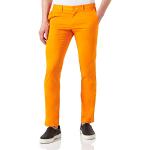 Pantalons en satin Tommy Hilfiger TH orange en satin Taille L W31 look fashion pour homme 