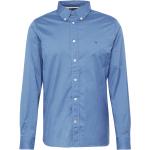 Chemises unies Tommy Hilfiger bleues bio à manches longues Taille XS pour homme 