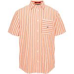 Chemises Tommy Hilfiger orange à rayures à manches courtes à manches courtes Taille L look casual pour homme 
