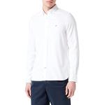 Chemises Tommy Hilfiger blanches à manches longues à manches longues Taille 3 XL classiques pour homme en promo 