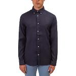 Chemises Tommy Hilfiger bleu marine à logo en lin Taille S look casual pour homme 