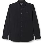 Chemises Tommy Hilfiger noires à manches longues à manches longues classiques pour homme en promo 