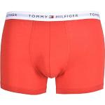 Caleçons Tommy Hilfiger Empire rouges en popeline bio Taille S look fashion pour homme en promo 