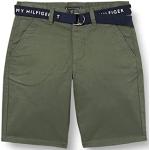 Shorts chinos Tommy Hilfiger Essentials verts look fashion pour fille de la boutique en ligne Amazon.fr 