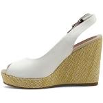 Sandales compensées Tommy Hilfiger Iconic blanches en caoutchouc Pointure 36 look casual pour femme 