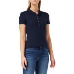 T-shirts fashion Tommy Hilfiger bleues foncé en coton mélangé Taille XL classiques pour femme en promo 