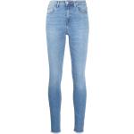 Jeans skinny Tommy Hilfiger bleues claires en coton mélangé délavés éco-responsable W32 L32 pour femme en promo 
