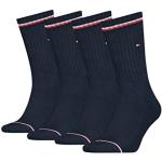 Tommy Hilfiger Iconic Lot de 4 paires de chaussettes de tennis pour homme Taille 39-49, Bleu marine (322), 39-42