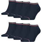 Tommy Hilfiger Iconic Sports 100001093 Lot de 8 paires de chaussettes de sport pour homme - Bleu - 43