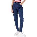Jeans taille haute Tommy Hilfiger bleues foncé en denim tapered stretch W24 look casual pour femme 