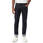 Jeans droits Tommy Hilfiger bleues foncé en denim stretch Taille M W32 L32 look casual pour homme en promo 