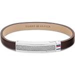 Bracelets Tommy Hilfiger marron en cuir en acier look fashion pour homme 