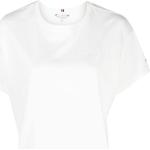 T-shirts Tommy Hilfiger blancs en jersey à manches courtes pour femme en promo 