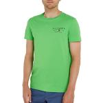 T-shirts à imprimés de printemps Tommy Hilfiger verts à logo en coton Taille XL look casual pour homme 
