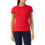 Tommy Hilfiger Polo Femme Heritage Short Sleeve Slim Polo avec Stretch, Rouge (Apple Red), XL