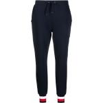 Pantalons taille élastique Tommy Hilfiger bleus à rayures coupe slim pour femme 